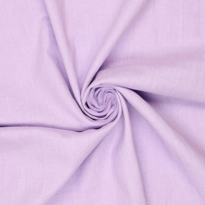 100% Softened linen fabric - lilac purple 165 g/m²