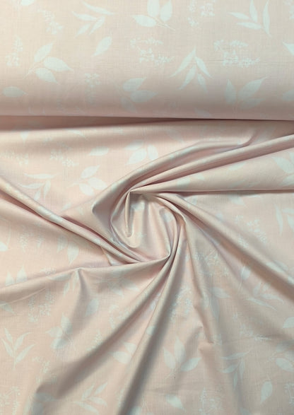 Obraz z tkaniny 100% bawełnianej — białe listki na różowym tle 125 g/m² – dostępne w Szarlote audumi