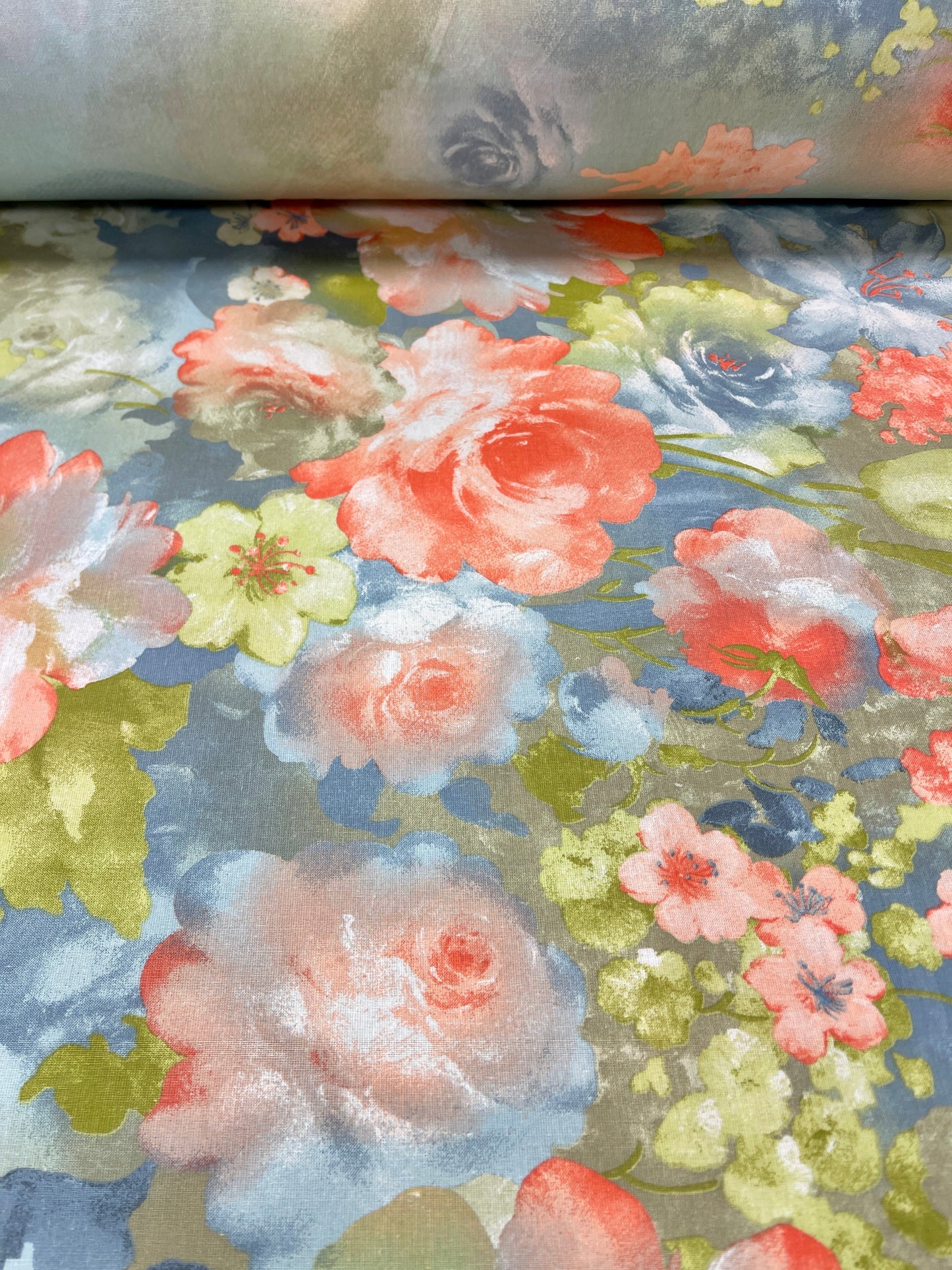 100% Cotton Fabric - Painted Meadow 220cm 146 g/m²