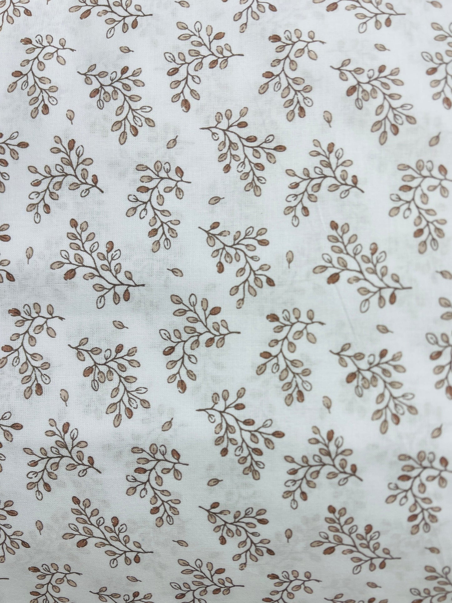 100% Cotton fabric - wooden twigs 125 g/m²