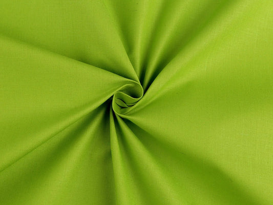 100% Cotton fabric - bright green 125 g/m²