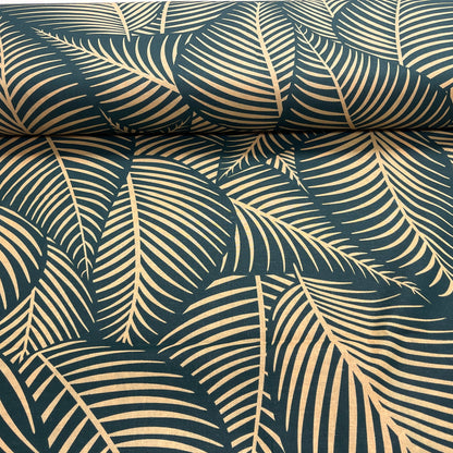 100% Cotton fabric - leaves 125 g/m
