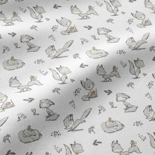 Image with 100% cotton fabric - fox cub 125 g/m² – available at Charlotte's Fabrics