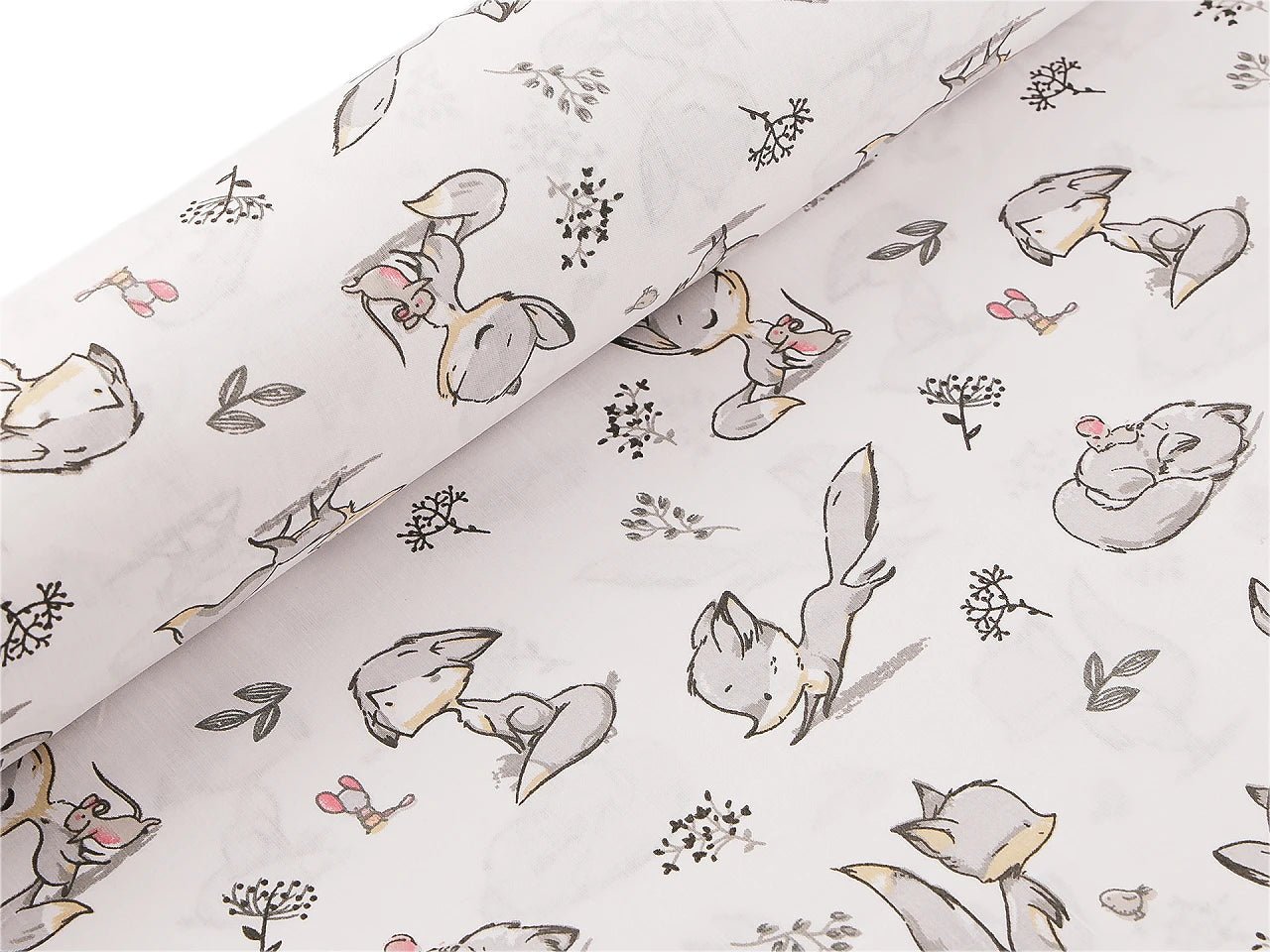 Image of 100% cotton fabric - fox cub 125 g/m² – available at Šarlotes audumi