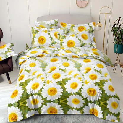 Image of 100% cotton fabric - large daisies 220cm 130 g/m² – available at Šarlotes audumi