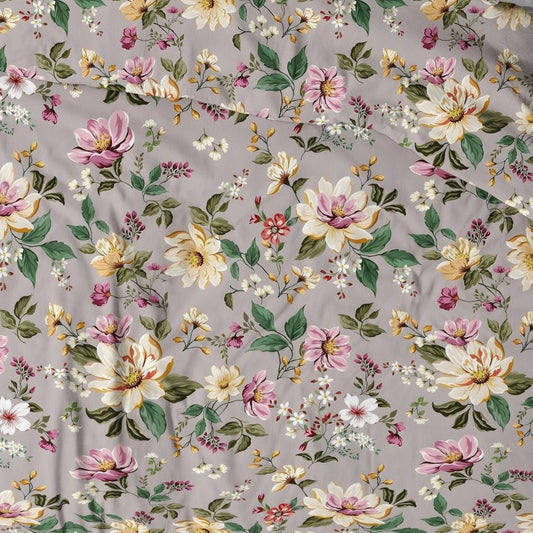 Image of 100% cotton fabric - Soft peony romance 125 g/m² – available at Šarlotes audumi