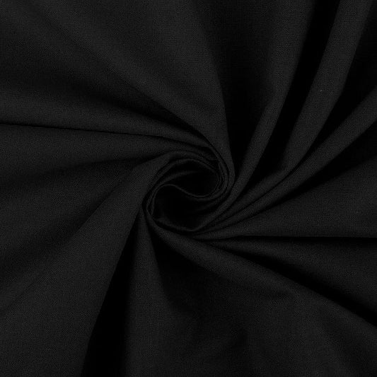 100% Cotton fabric - black 125 g/m²