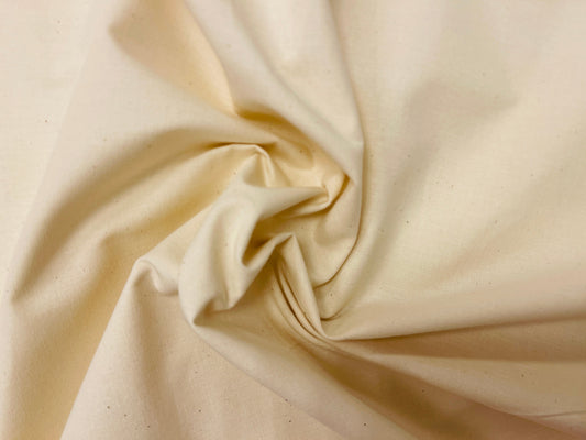 100% Cotton fabric - unbleached natural 125 g/m²