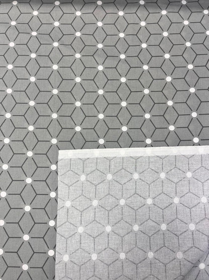 Obraz z tkaniny 100% bawełnianej – szary geometryczny wzór 125 g/m² – dostępny w Šarlotes audumi