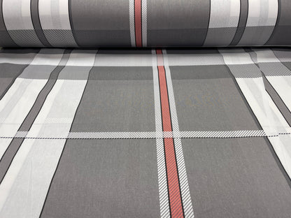 100% Cotton fabric - checked 220cm 146 g/m²