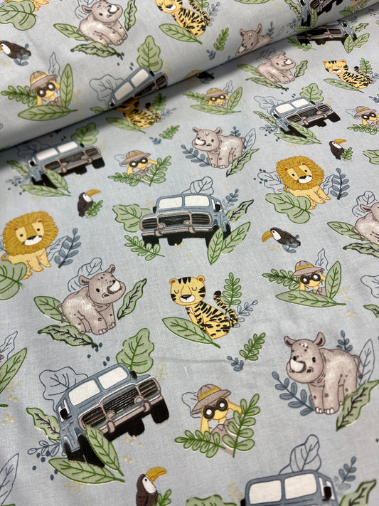 100% Cotton fabric - Safari expedition 125 g/m²