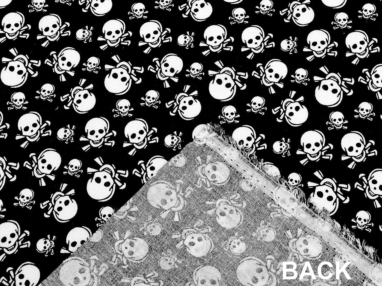 Image of 100% cotton skull fabric, 125 g/m² – available at Charlotte's Fabrics