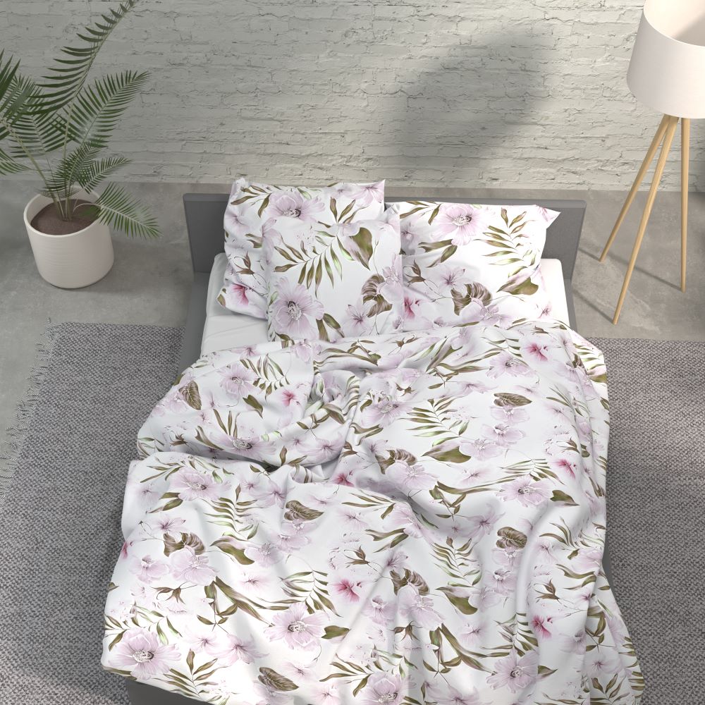 100% Cotton fabric - fragrant lilies 220cm 146 g/m²