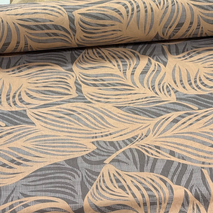Image of 100% cotton fabric - sand palm morning 220cm 146 g/m² – available at Charlotte's Fabrics