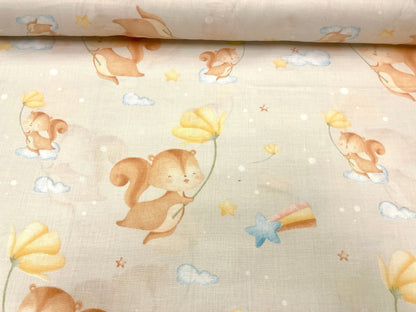 100% bawełniana tkanina w kwiaty 130 g/m²