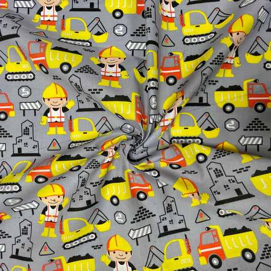 alt
100% Cotton fabric - tractors and construction worker 125 g/m²