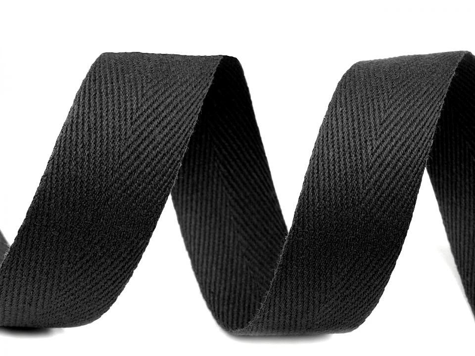 100% Cotton ribbon 30 mm - black