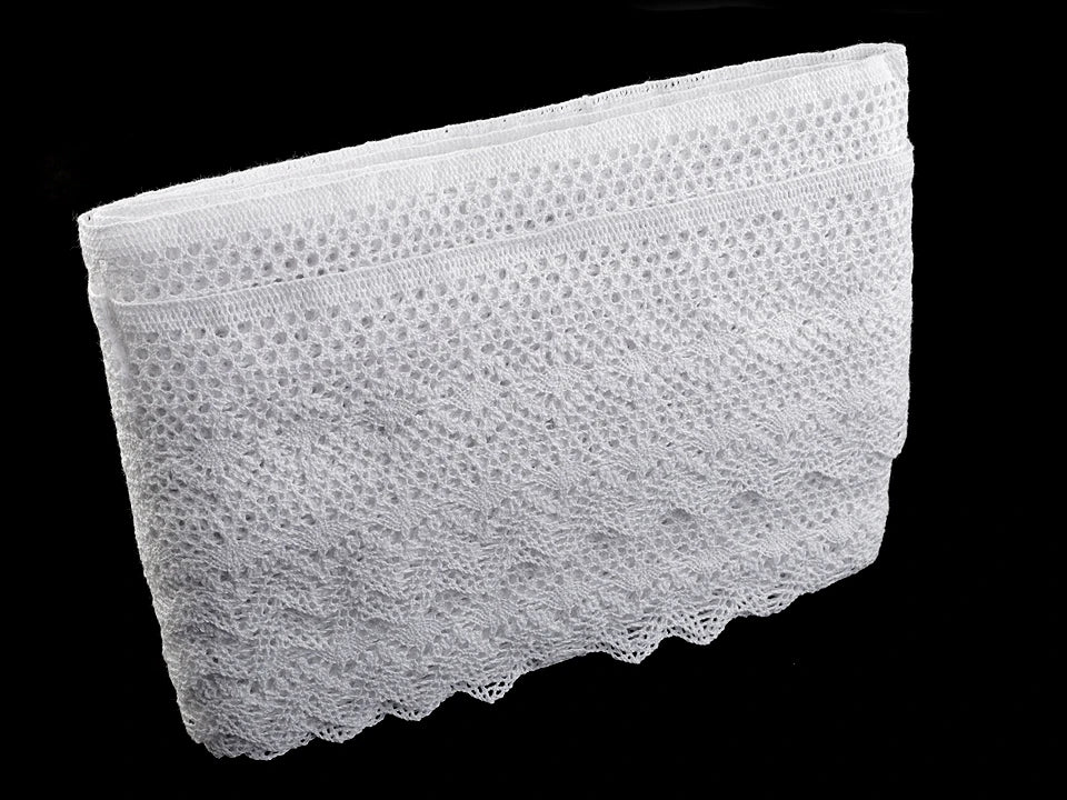 100% bawełniana koronka - 11,5 cm biała