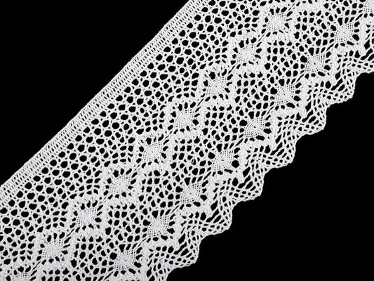 100% Cotton lace - 11.5 cm white