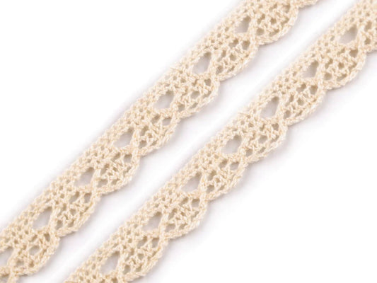 Image with 100% cotton lace 1.4 cm - natural – available at Šarlotes audumi