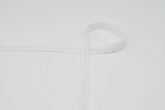 Image of 100% cotton lace - 1.5 cm light blue – available at Charlotte's Fabrics