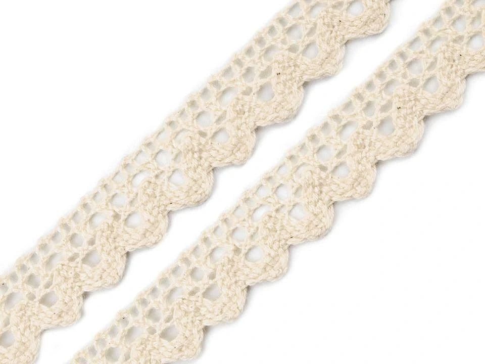 Koronka bawełniana 100% - 1,5 cm kremowa
