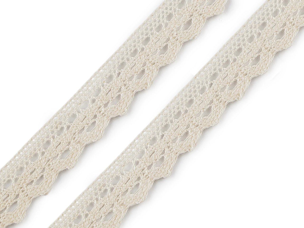 Image of 100% cotton lace 2 cm - natural – available at Charlotte's Fabrics