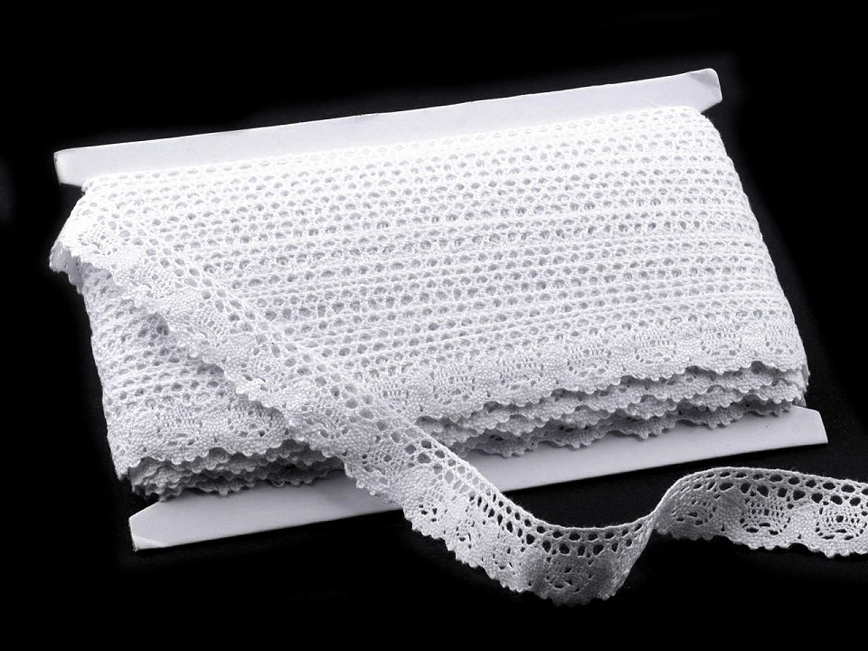 alt
Koronka 100% bawełniana 2,5 cm, biała – dostępna w Šarlotes audumi