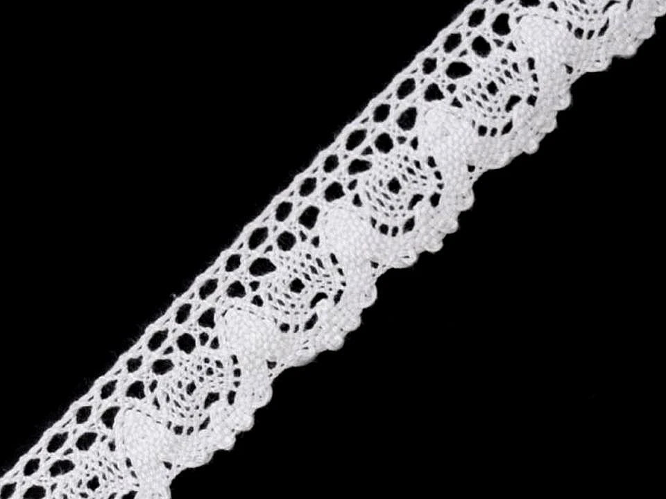Zdjęcie koronki bawełnianej 100% 2,5 cm - białej – dostępnej w Šarlotes audumi