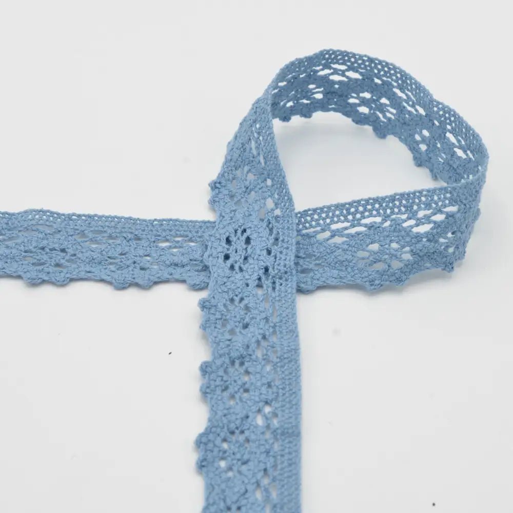100% Cotton Lace - 3 cm Blue