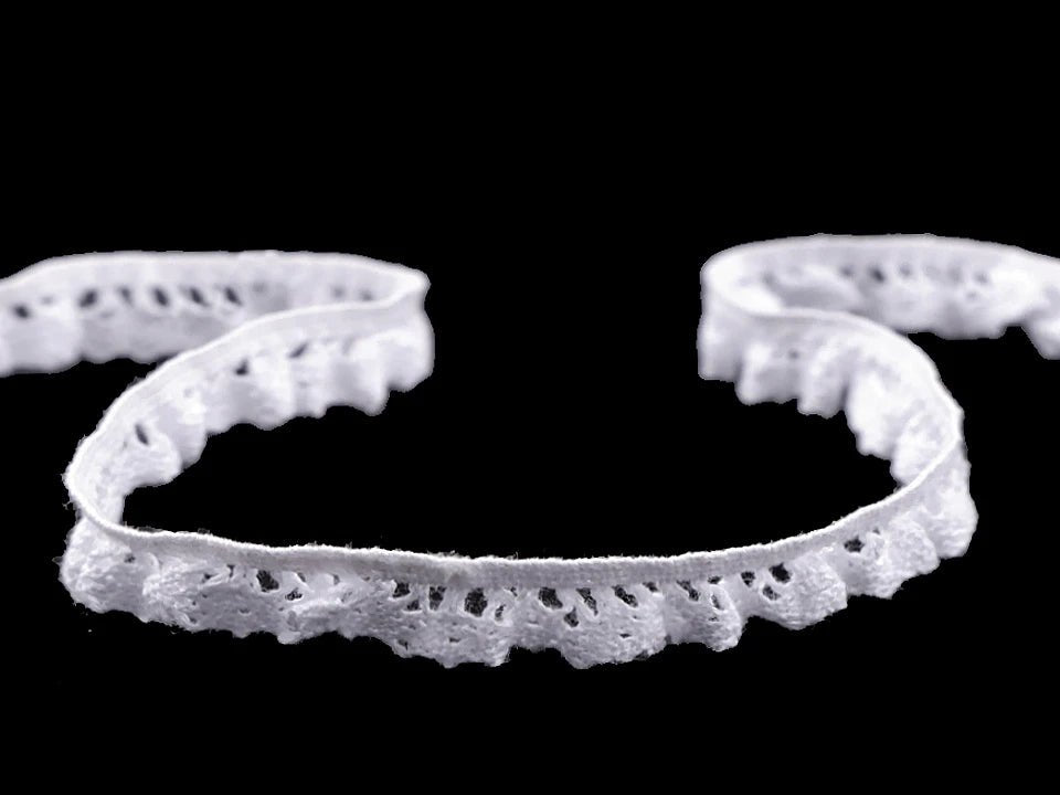 alt
Image with 100% cotton lace trim - 1 cm trim - white – available at Šarlotes audumi