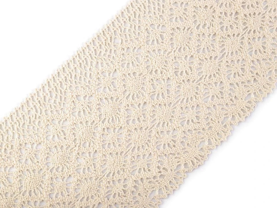 100% bawełniana koronka|14 cm| naturalna
