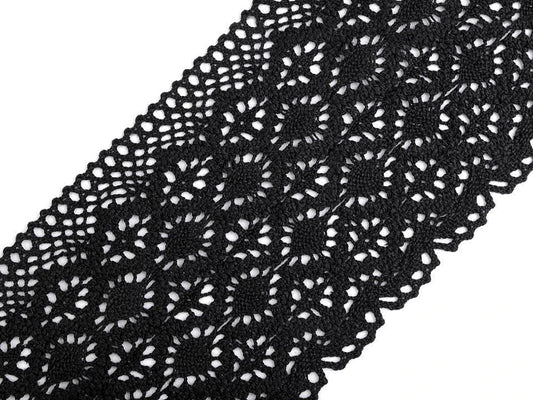 100% Cotton lace|14 cm| black