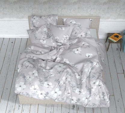 100% Cotton sateen - flowers 220 cm 125 g/m²