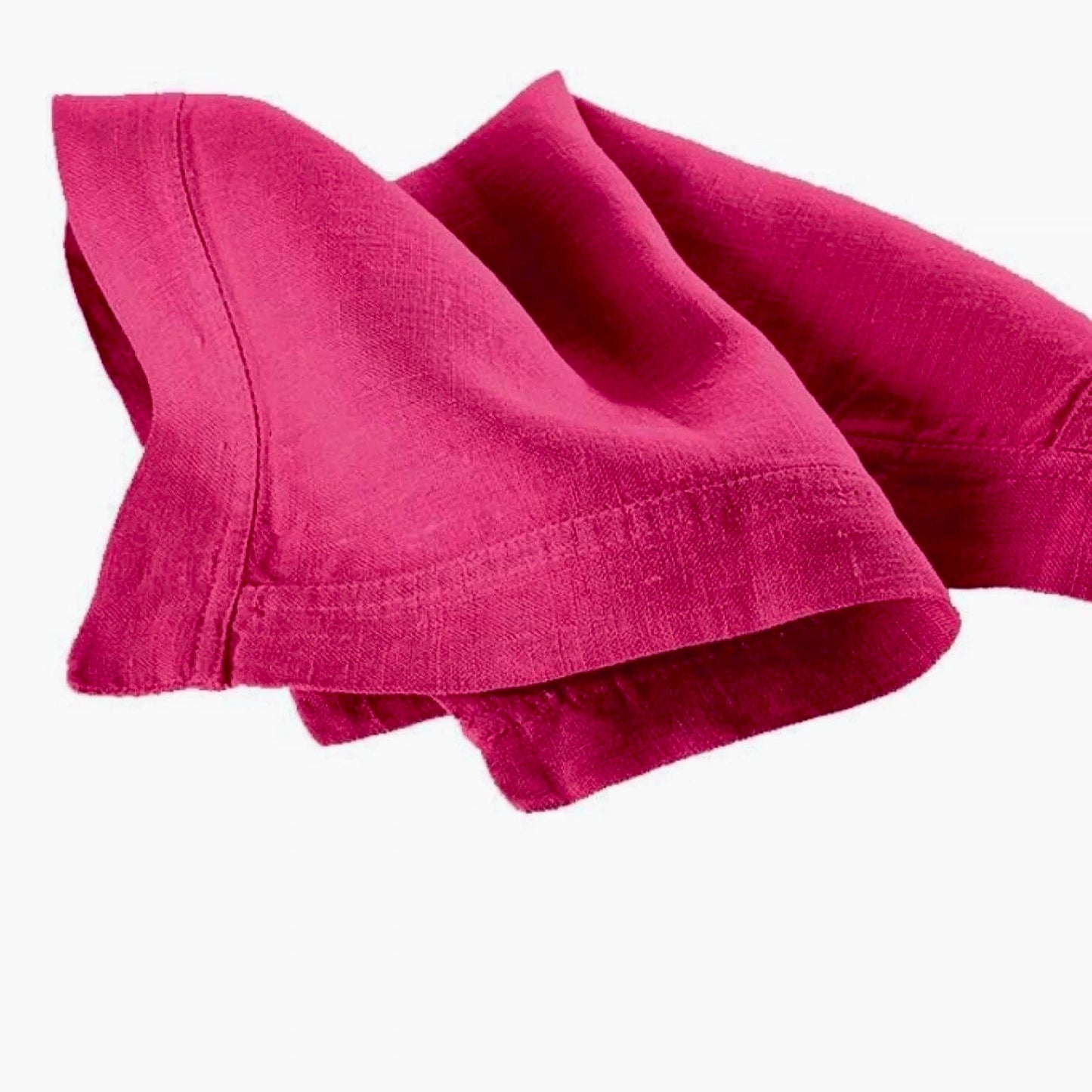 100% linen fabric - vibrant berry shade 240 g/m²