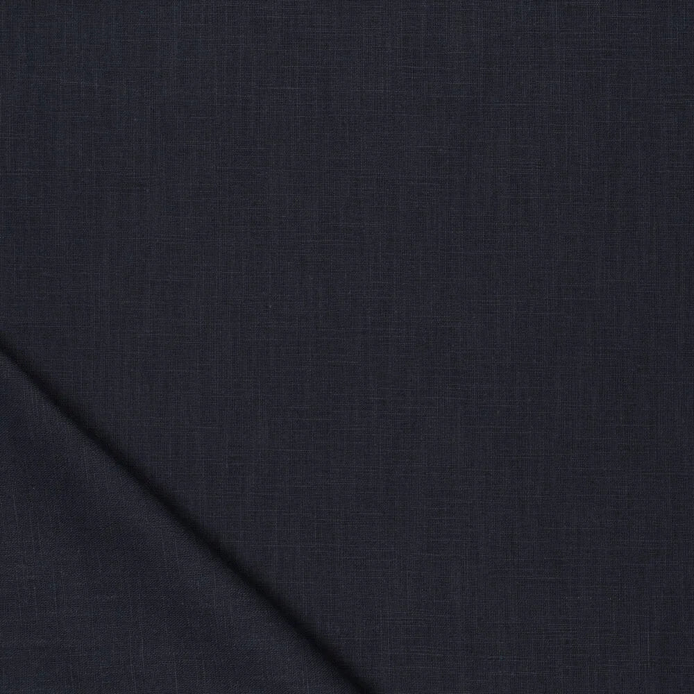 100% linen fabric – dark blue | 230 g/m² | Enzyme washed