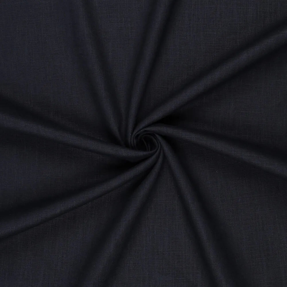 100% linen fabric–dark blue| 230 g/m² | Enzyme washed