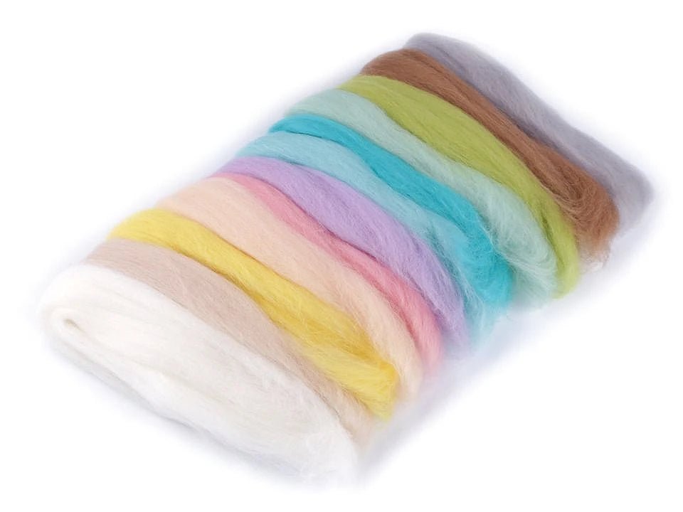 100% MERINO wool for felting (carded wool) - 50g mix
