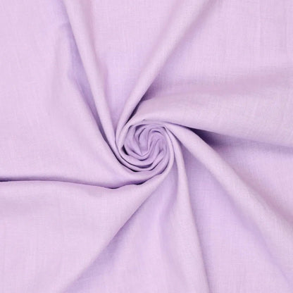 Image of 100% softened linen fabric in lilac purple, 165 g/m² – available at Šarlotes audumi