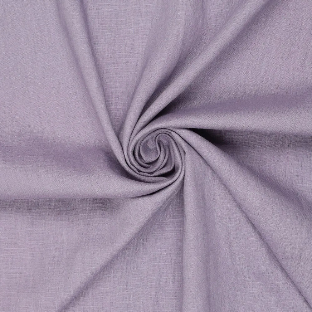 Image of 100% softened linen fabric in smoky lilac 165 g/m² – available at Šarlotes audumi