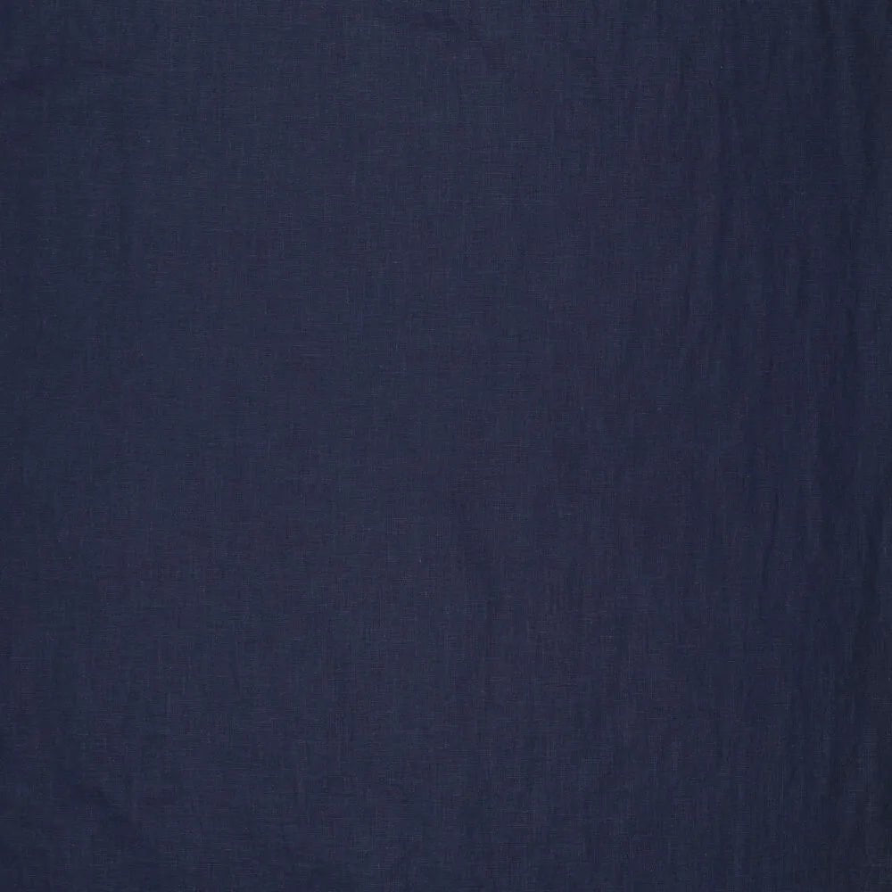 Image of 100% softened linen fabric - dark blue 165 g/m² – available online at Šarlotes audumi