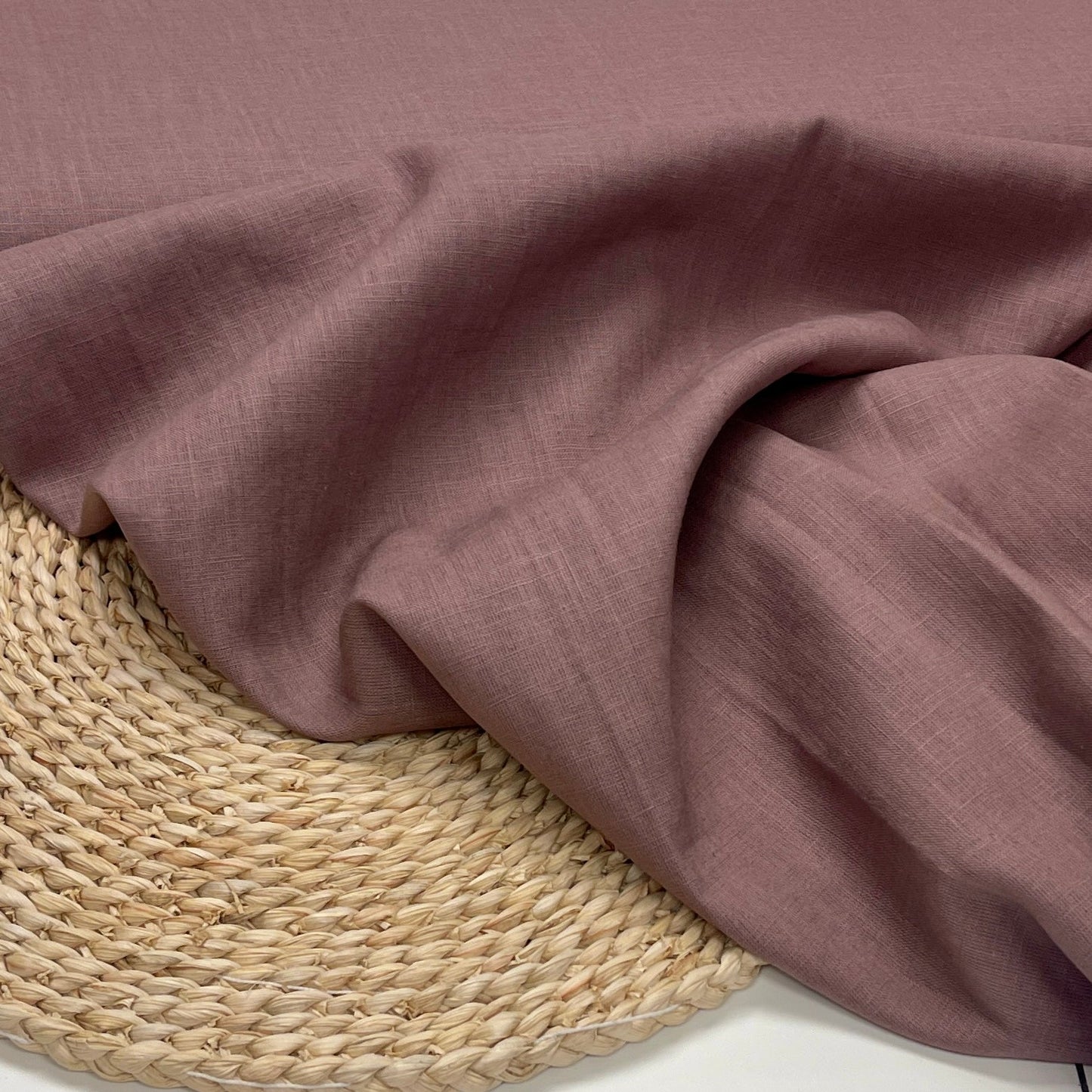100% Softened linen - smoky plum shade 165 g/m²