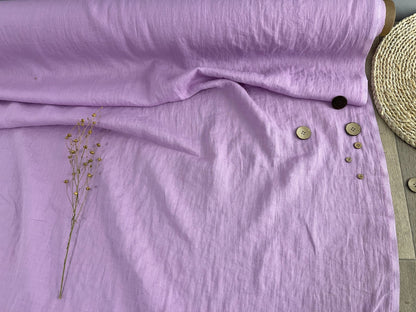 100% softened linen - light lavender 205 g/m²