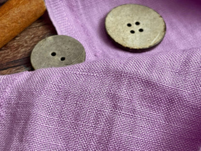 100% softened linen, light lavender 205 g/m²