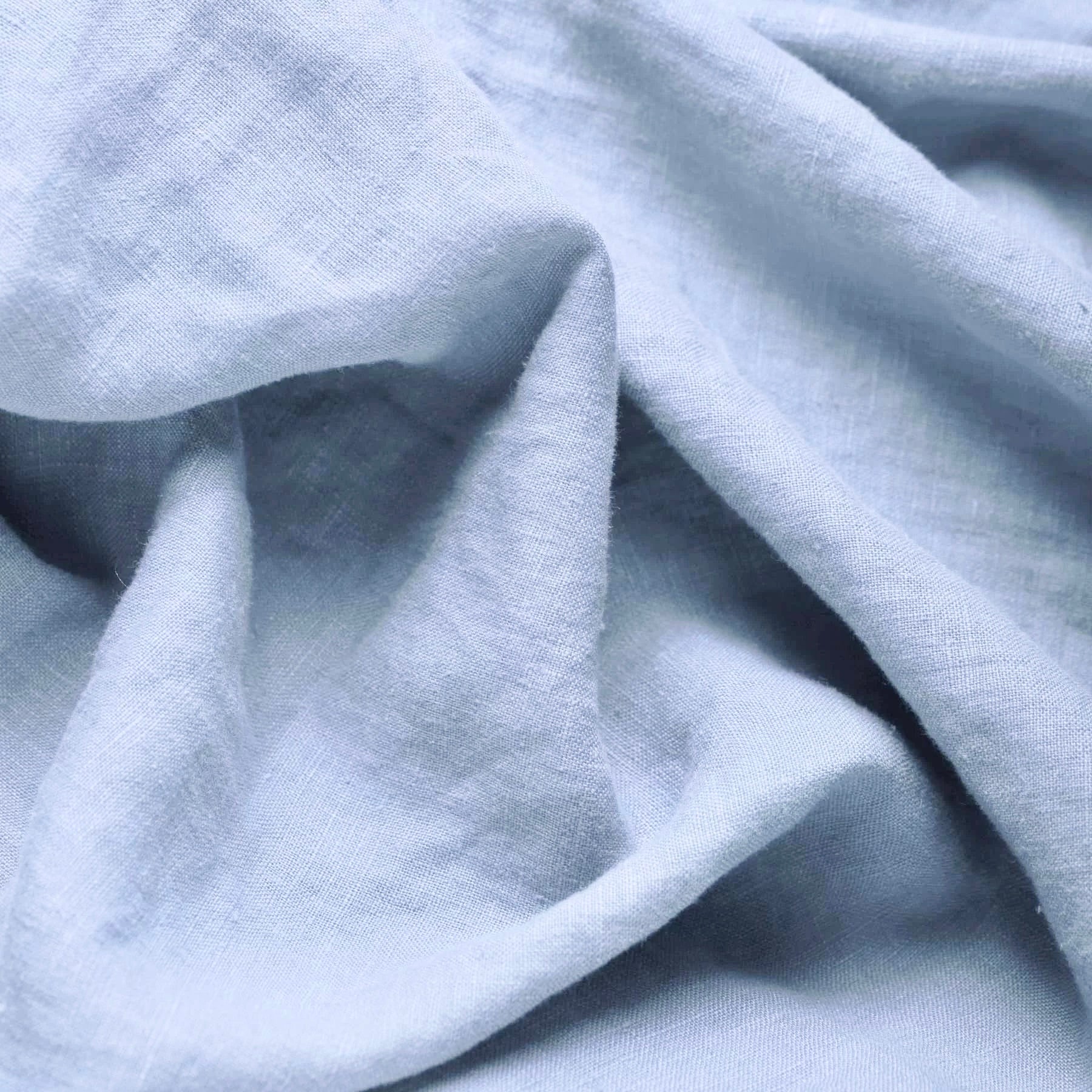 100% Softened linen - light blue 165 g/m²