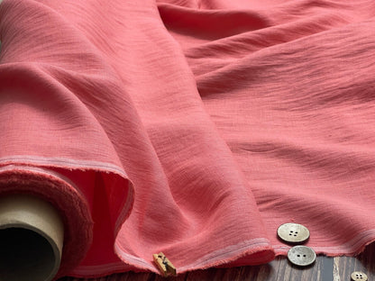 100% zmiękczony len-koralowy 205 g/m²