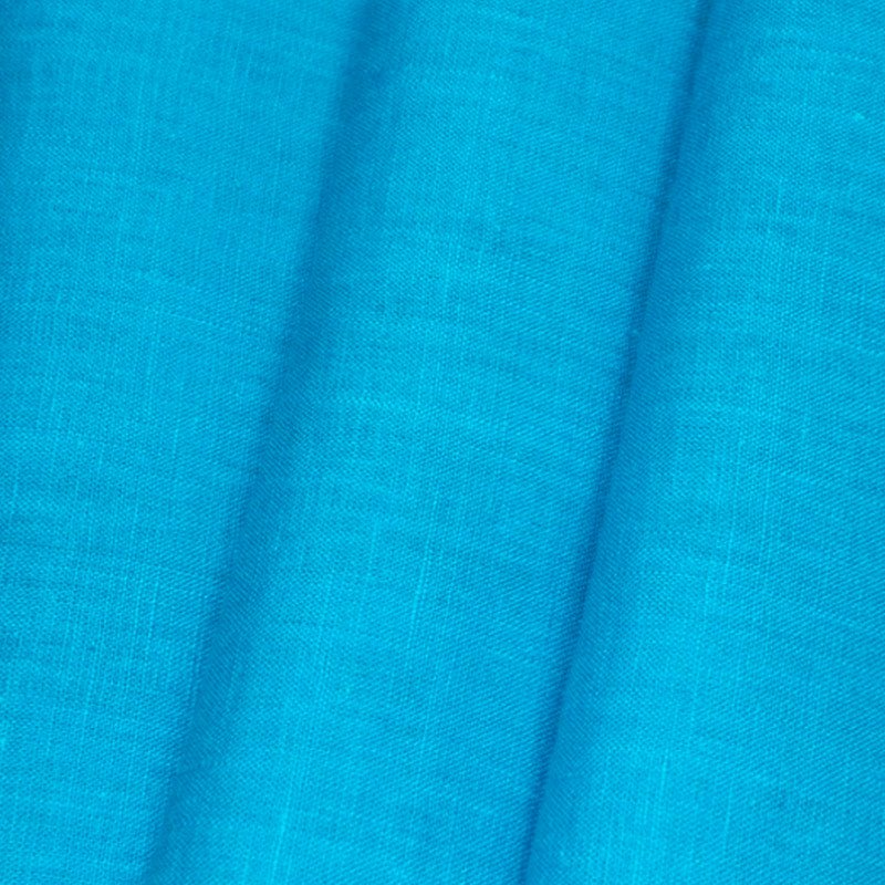 100% Softened linen lagoon blue 205 g/m²
