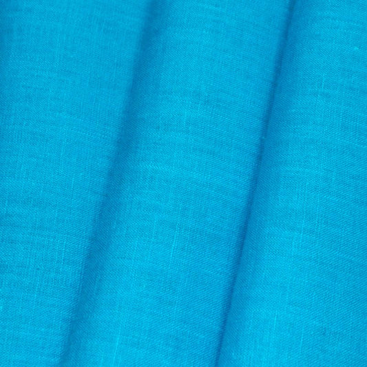 100% Softened linen lagoon blue 205 g/m²