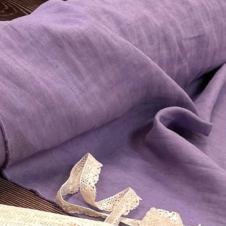 100% Softened linen - lilac 205 g/m²