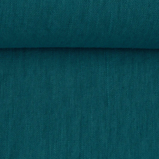 100% Softened Linen - Ocean Teal 205 g/m²